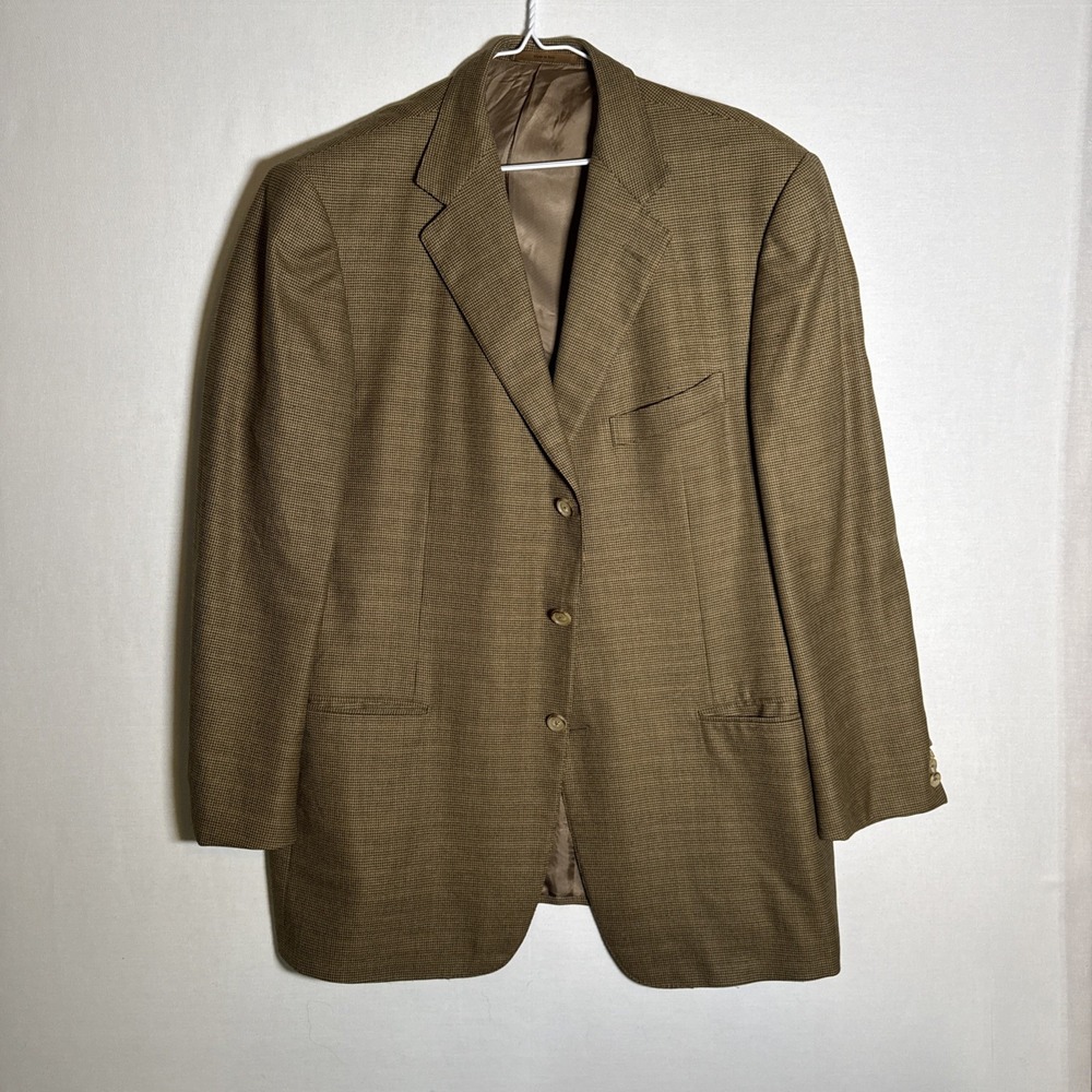 Academia Ermenegildo Suit Jacket 44R Preppy Camel Blazer
